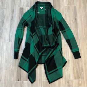 Merona Buffalo Plaid Cardigan Size Medium